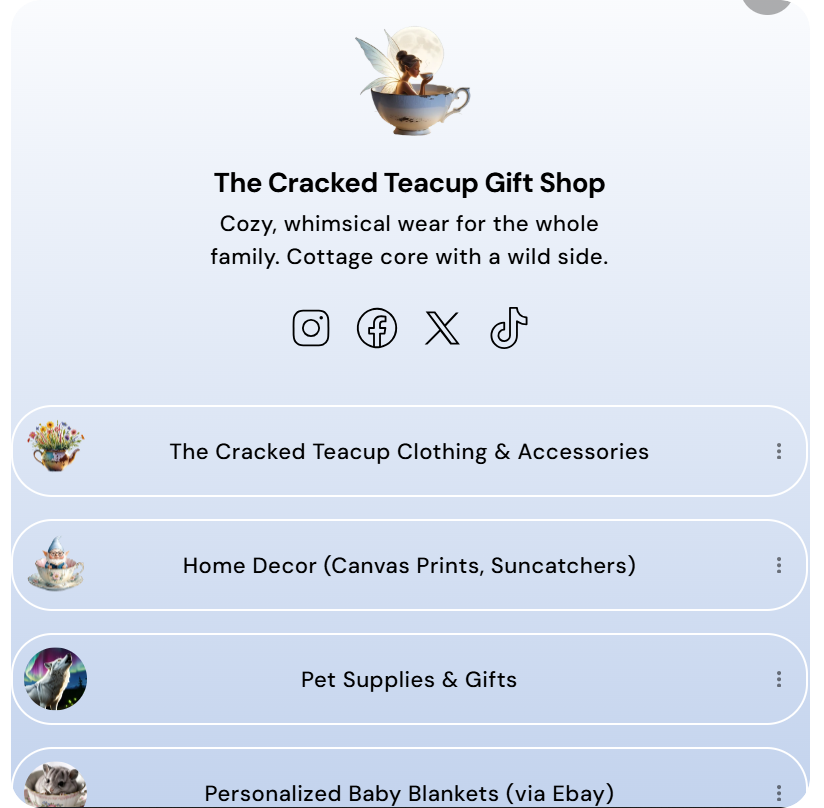 Basic Shop Template Webpage