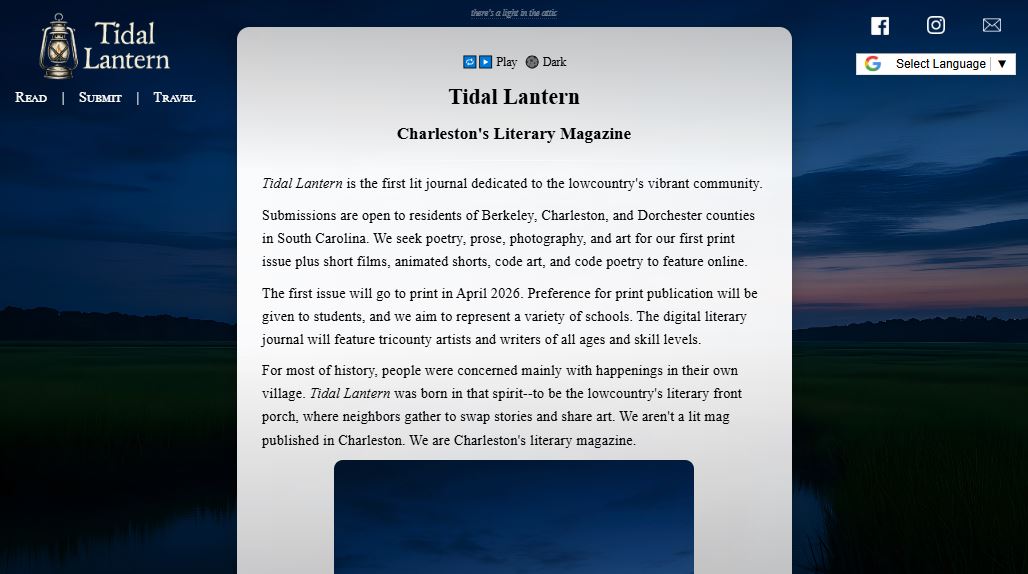 Tidal Lantern | For Charleston Writers